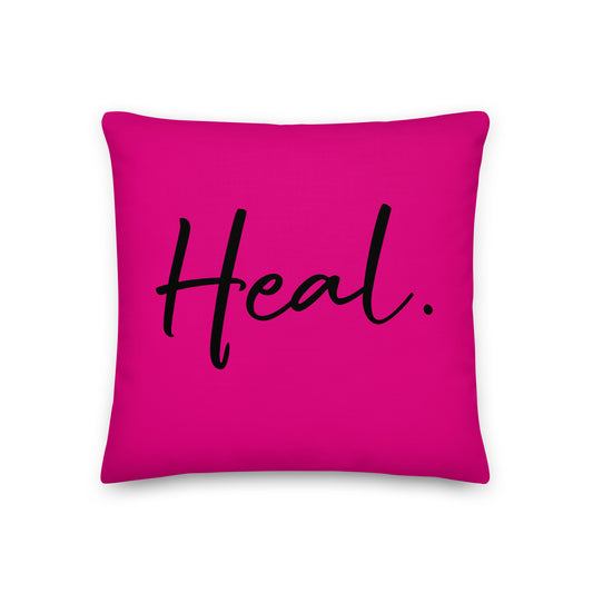 Heal. Premium Pillow (hot pink)