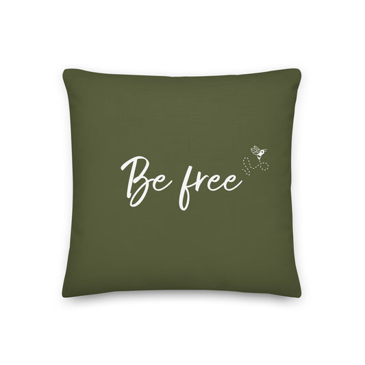 Be free Premium Pillow (olive)