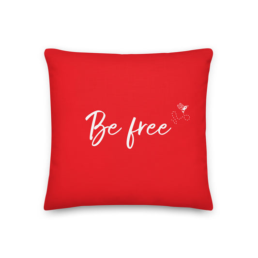 Be free Premium Pillow (Red)