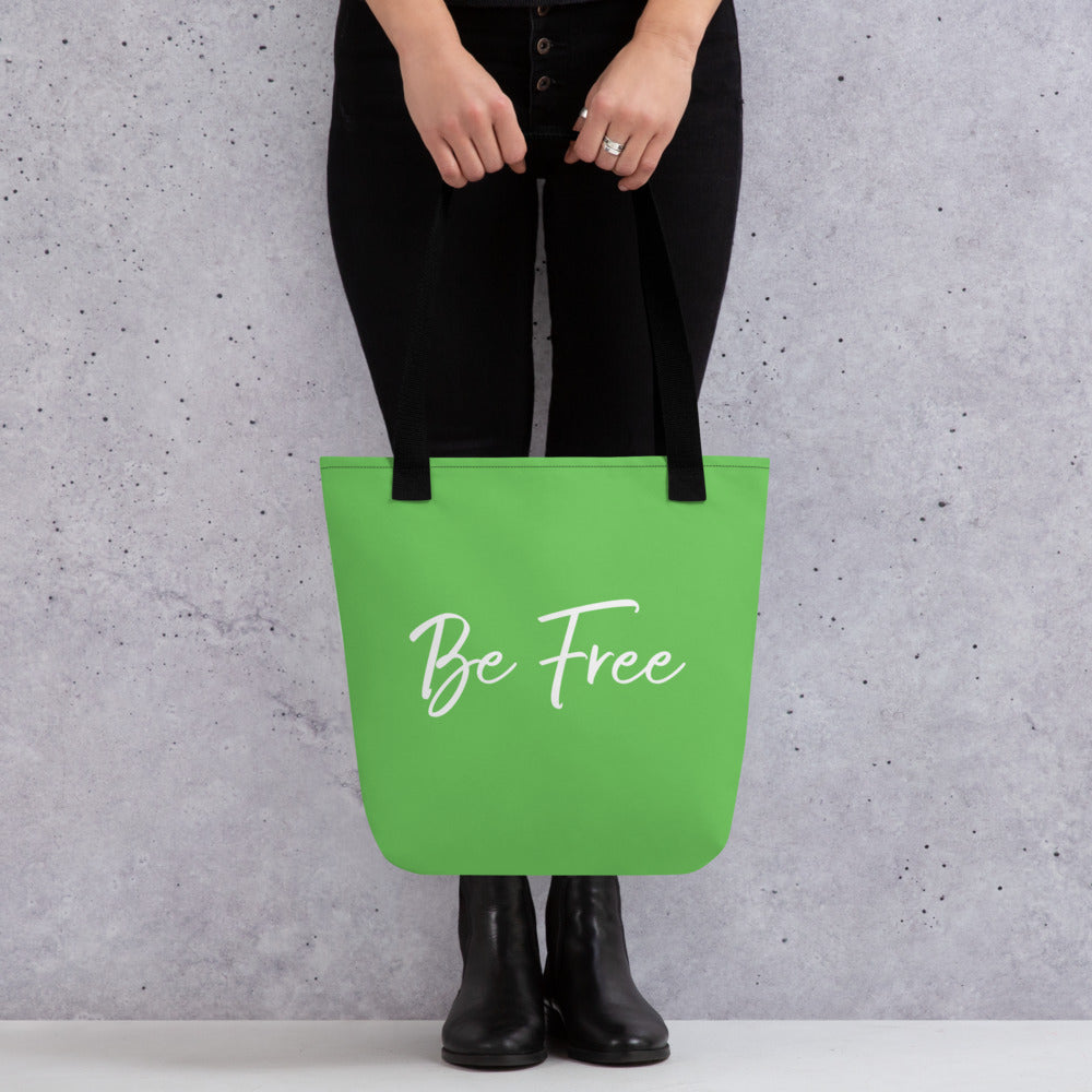 Be free tote bag (spring green)