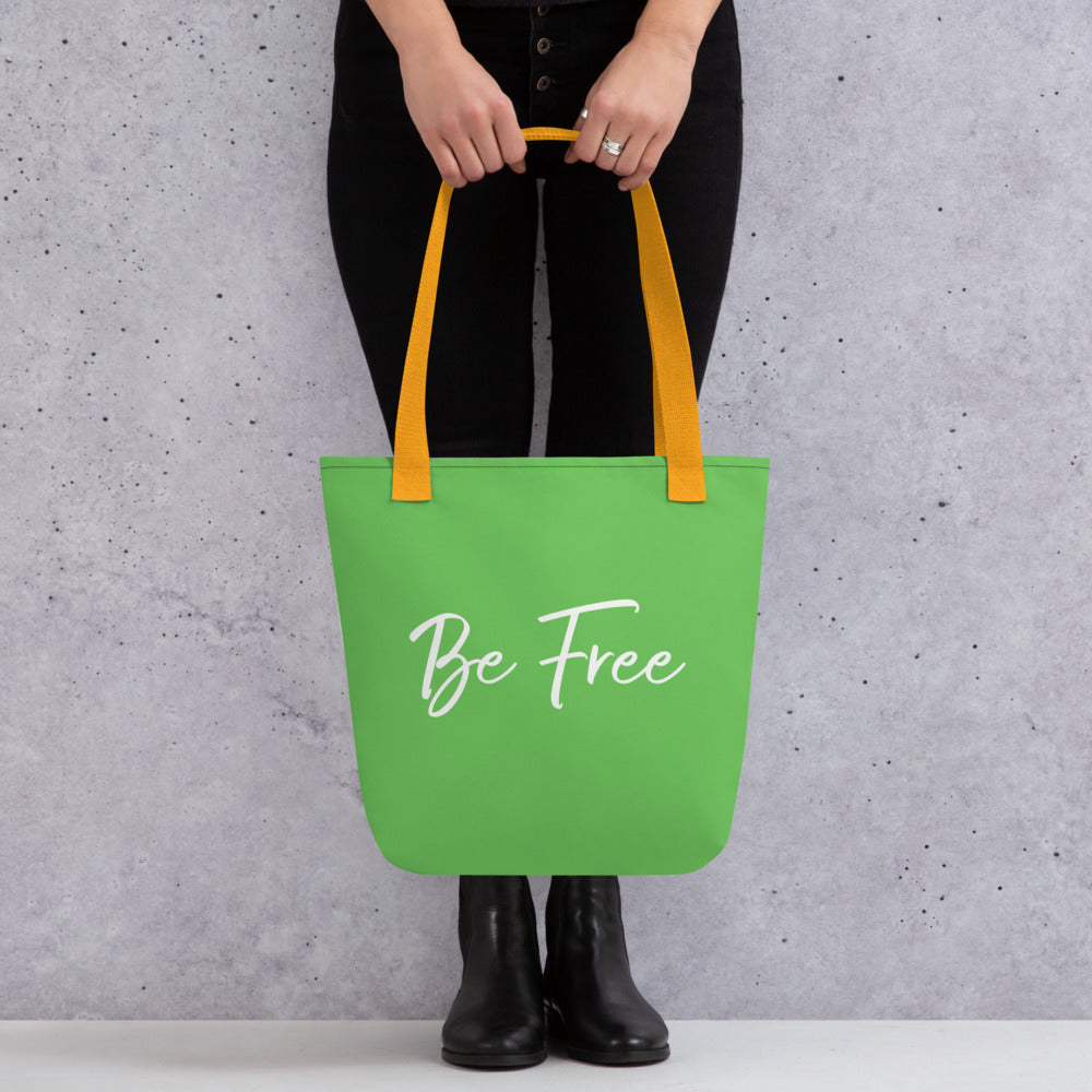 Be free tote bag (spring green)