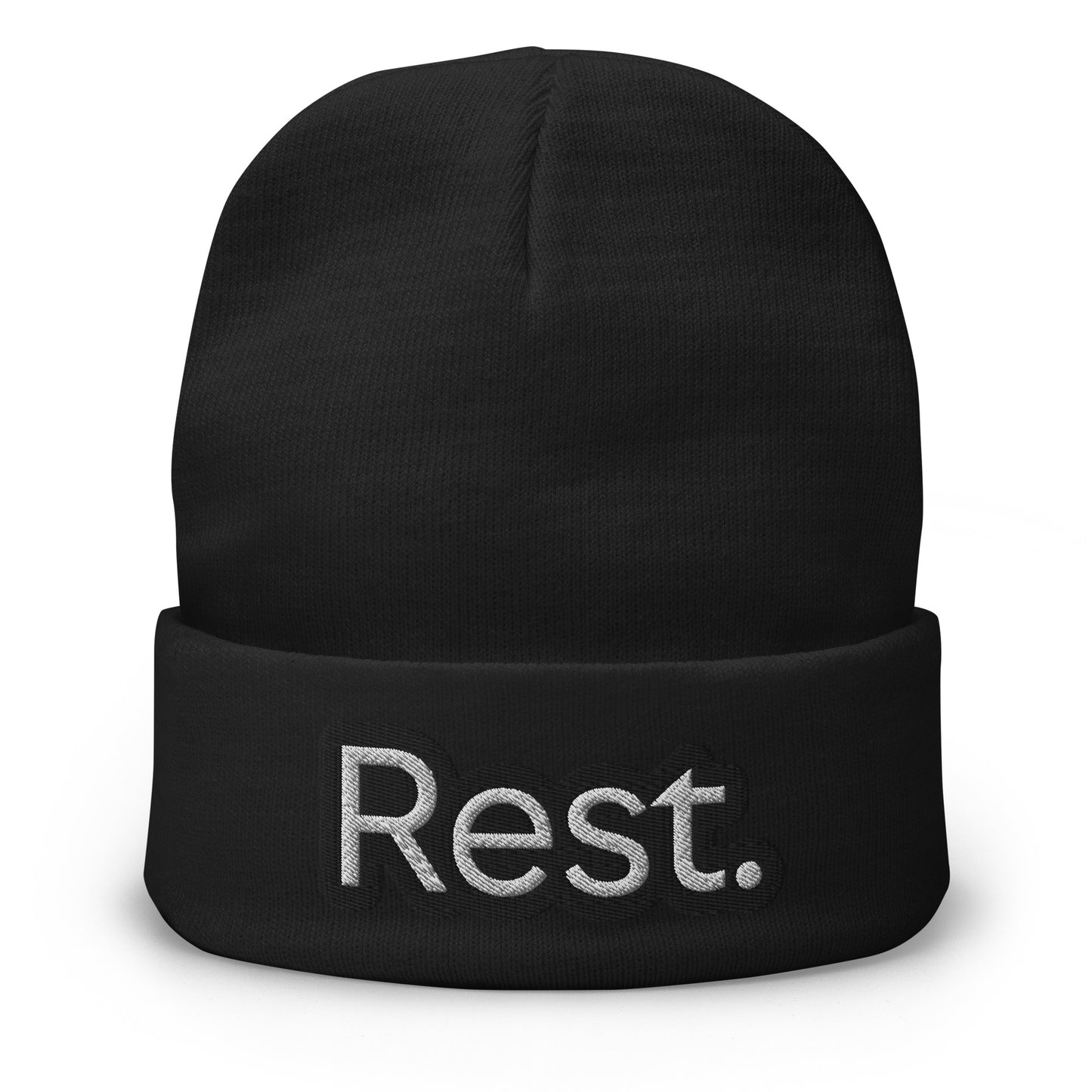 Rest. Embroidered Beanie