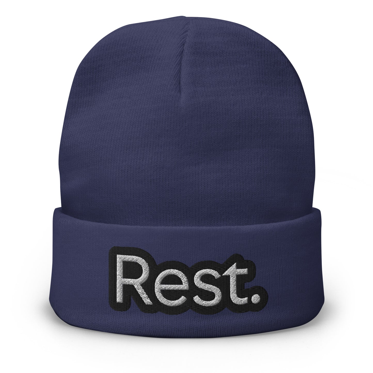 Rest. Embroidered Beanie