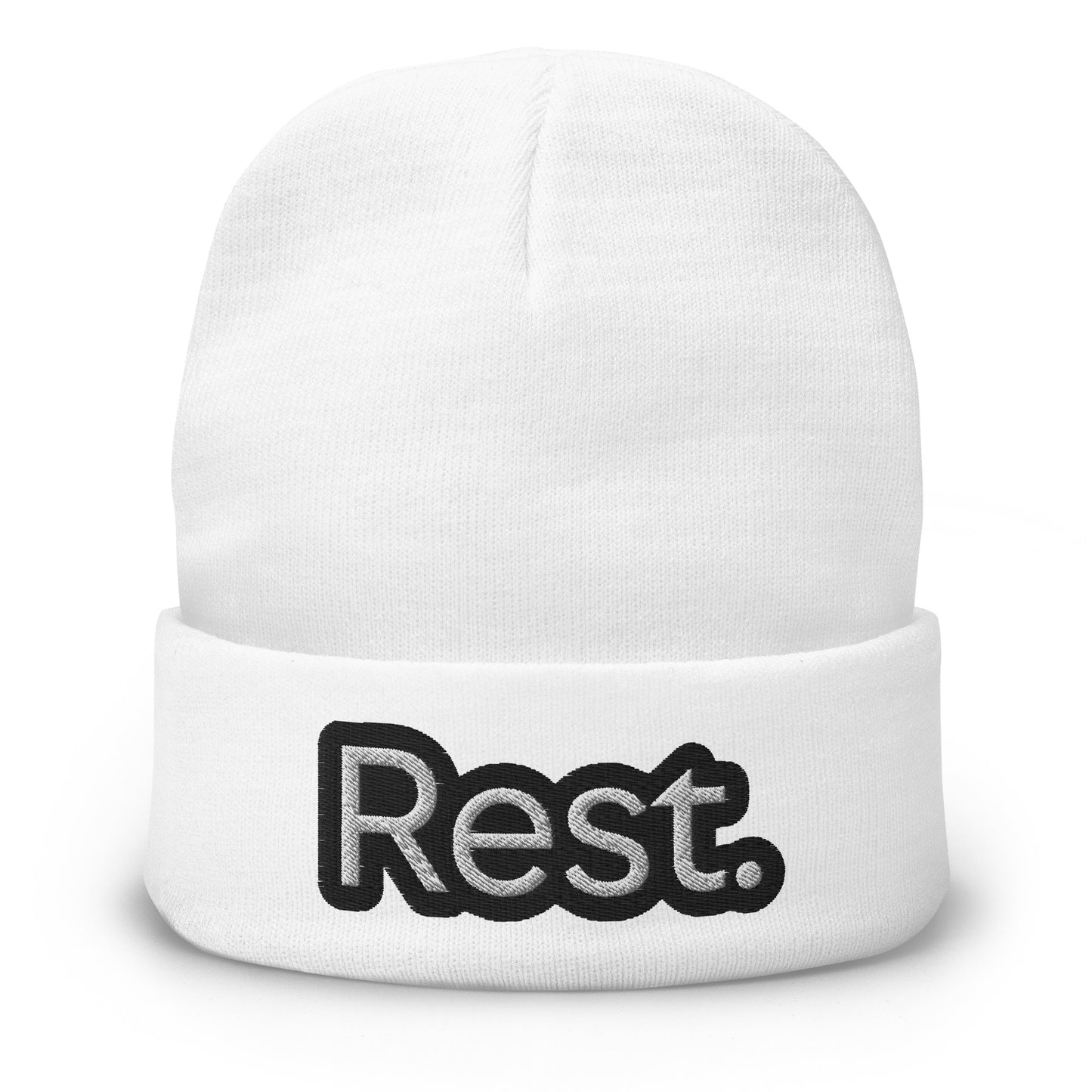 Rest. Embroidered Beanie