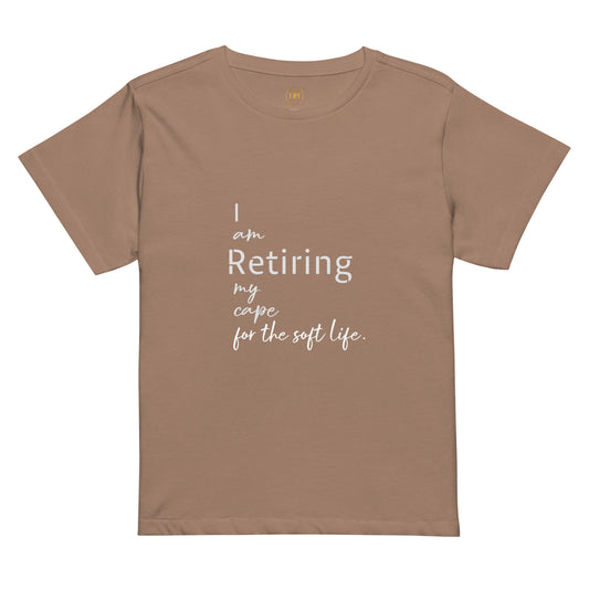 I am Retiring my Cape, Rest. Women’s high-waisted t-shirt