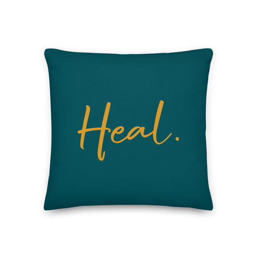 Heal. Premium Pillow (aqua)