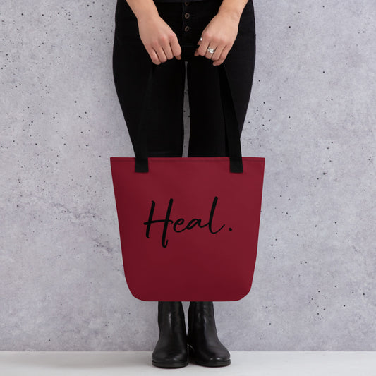 Heal. tote bag (burgundy)