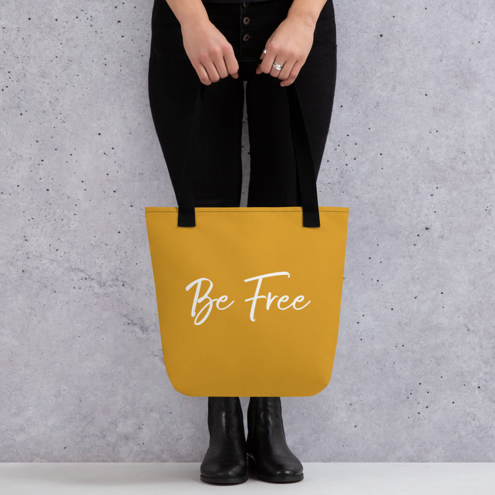 Be Free tote bag (mustard)