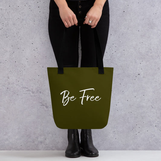 Be Free tote bag (olive)