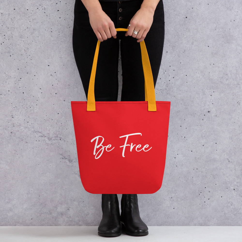 Be Free tote bag (red)